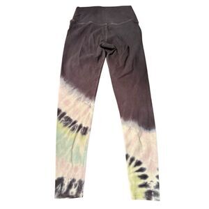 Electric Rose tie dye leggings black sz Small high rise cotton